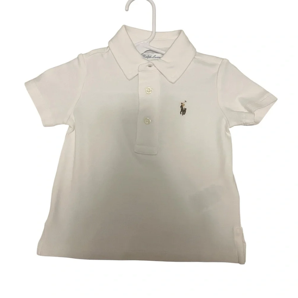 Ralph Lauren NWOT Collared Button Polo Short Sleeve White Shirt